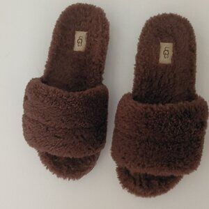 UGG Women Cozetta Curly Chestnut Slipper Slide Sandals 1130838 Size 10